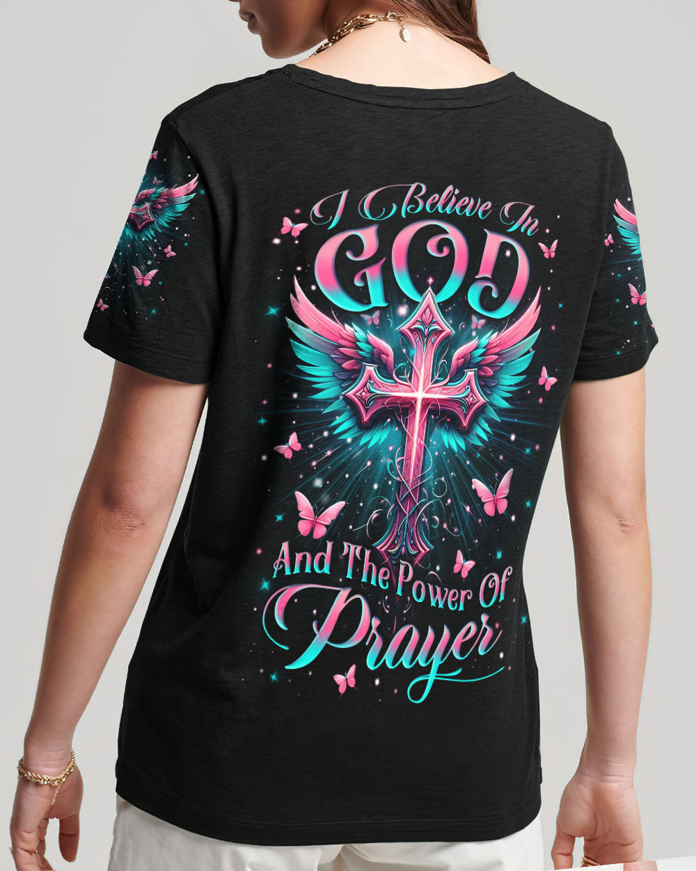 I Believe In God Women's All Over Print Shirt - Yhln1601242, easychoo.com