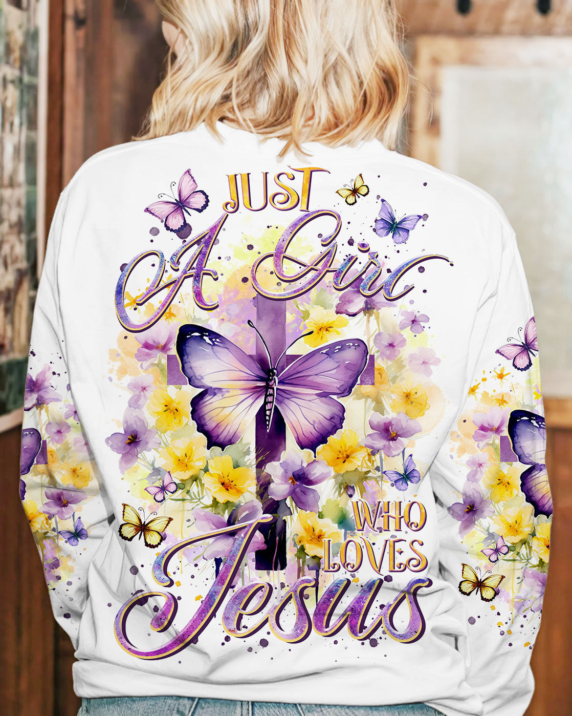 Just A Girl Who Loves Jesus Women's All Over Print Shirt - Tltr2812233, easychoo.com