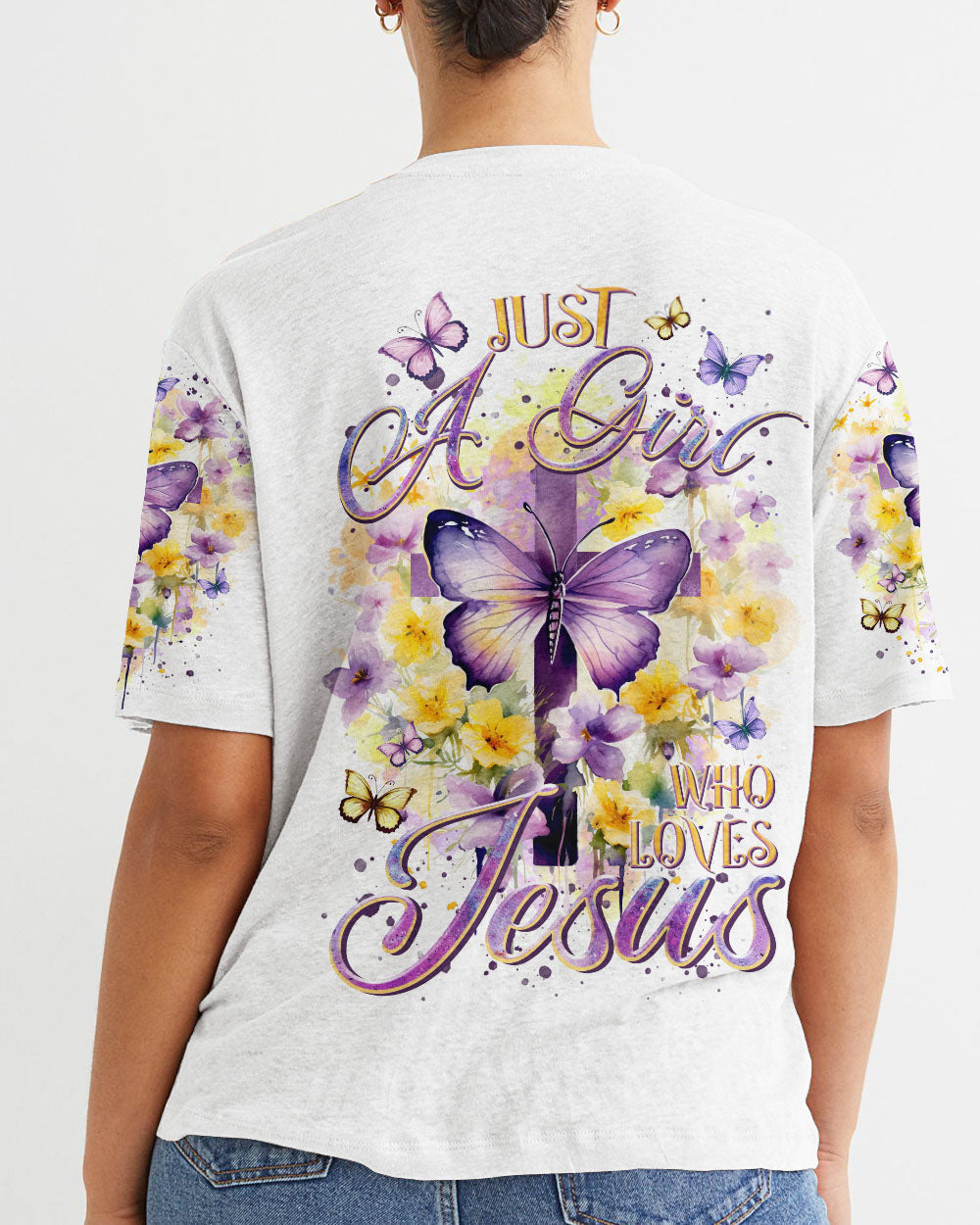 Just A Girl Who Loves Jesus Women's All Over Print Shirt - Tltr2812233, easychoo.com