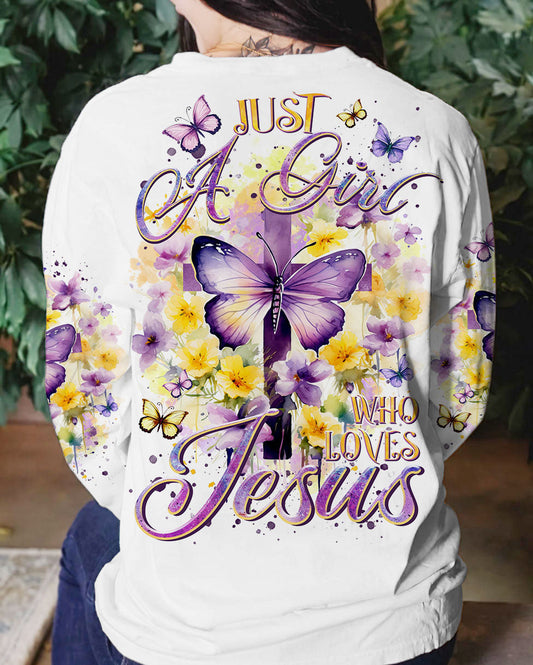 Just A Girl Who Loves Jesus Women's All Over Print Shirt - Tltr2812233, easychoo.com