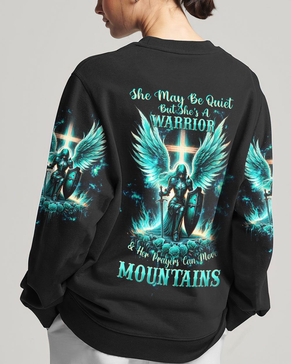 Prayers Can Move Mountains Warrior Wings Wings Women's All Over Print Shirt - Tltw2912234, easychoo.com