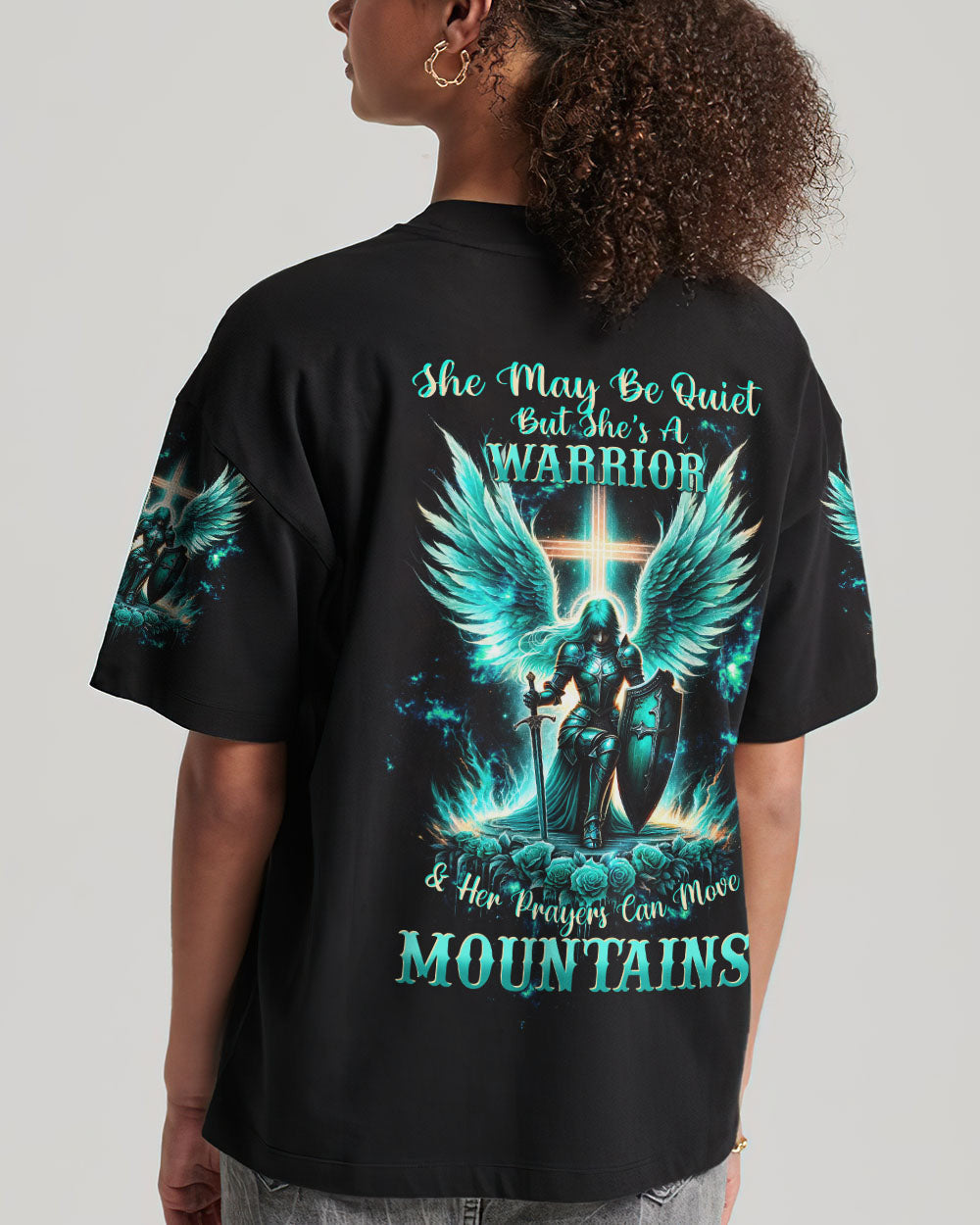 Prayers Can Move Mountains Warrior Wings Wings Women's All Over Print Shirt - Tltw2912234, easychoo.com