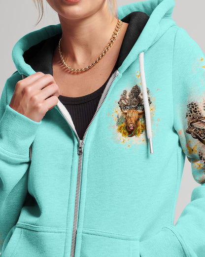 Living Life Somewhere Between Jesus Cow Women's All Over Print Shirt- Tltw2411233, easychoo.com