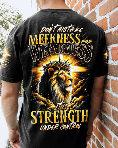 Don't Mistake Meekness For Weakness Lion Men's All Over Print Shirt - Tytd1901242, easychoo.com