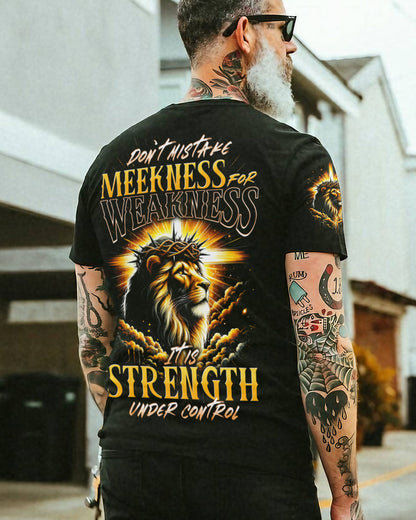 Don't Mistake Meekness For Weakness Lion Men's All Over Print Shirt - Tytd1901242, easychoo.com