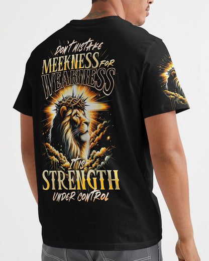 Don't Mistake Meekness For Weakness Lion Men's All Over Print Shirt - Tytd1901242, easychoo.com