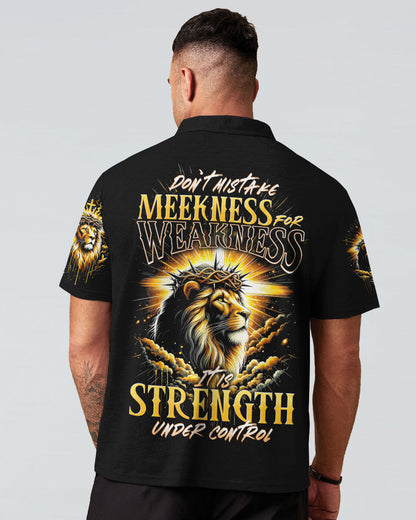 Don't Mistake Meekness For Weakness Lion Men's All Over Print Shirt - Tytd1901242, easychoo.com
