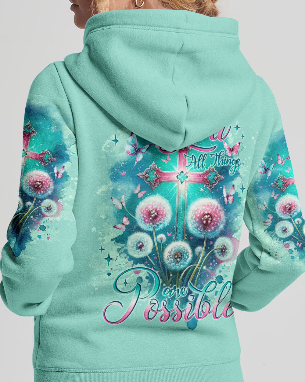 With God All Things Are Possible Women's All Over Print Shirt - Tlno1411234, easychoo.com