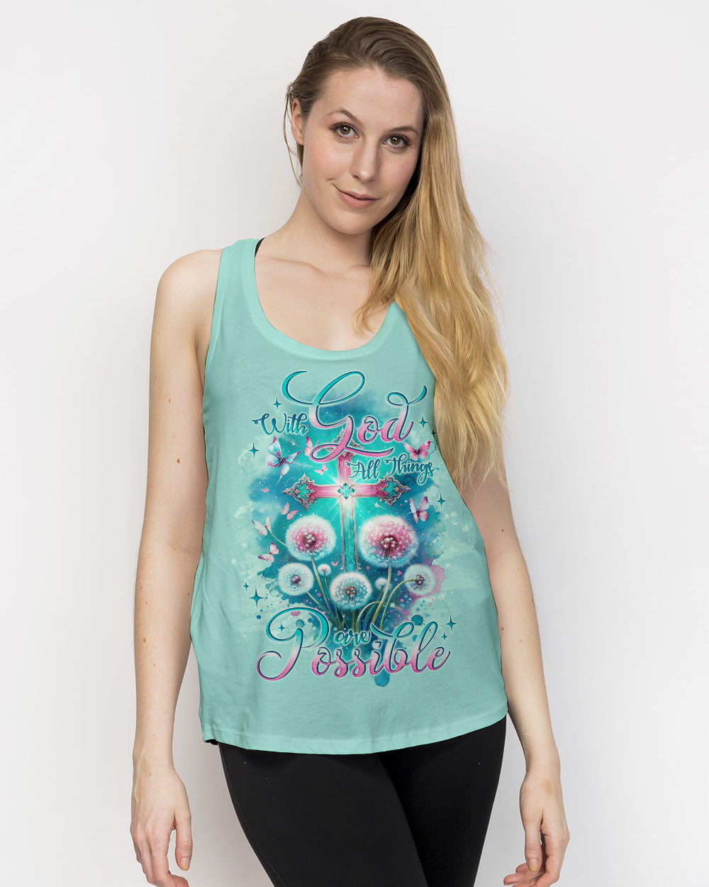 With God All Things Are Possible Women's All Over Print Shirt - Tlno1411234, easychoo.com