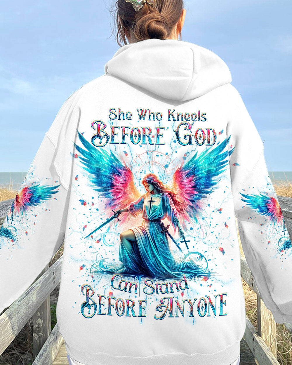She Who Kneels Before God Women's All Over Print Shirt - Yhkd0801243, easychoo.com
