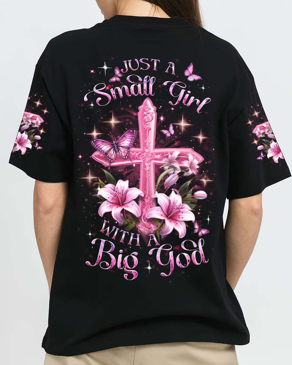 Just A Small Girl With A Big God Women's All Over Print Shirt - Yhdu2612234, easychoo.com
