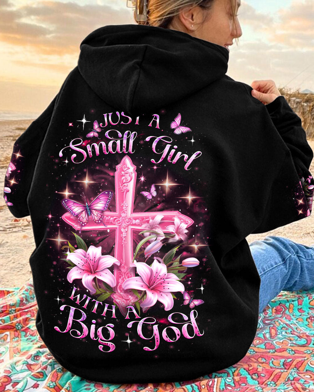 Just A Small Girl With A Big God Women's All Over Print Shirt - Yhdu2612234, easychoo.com