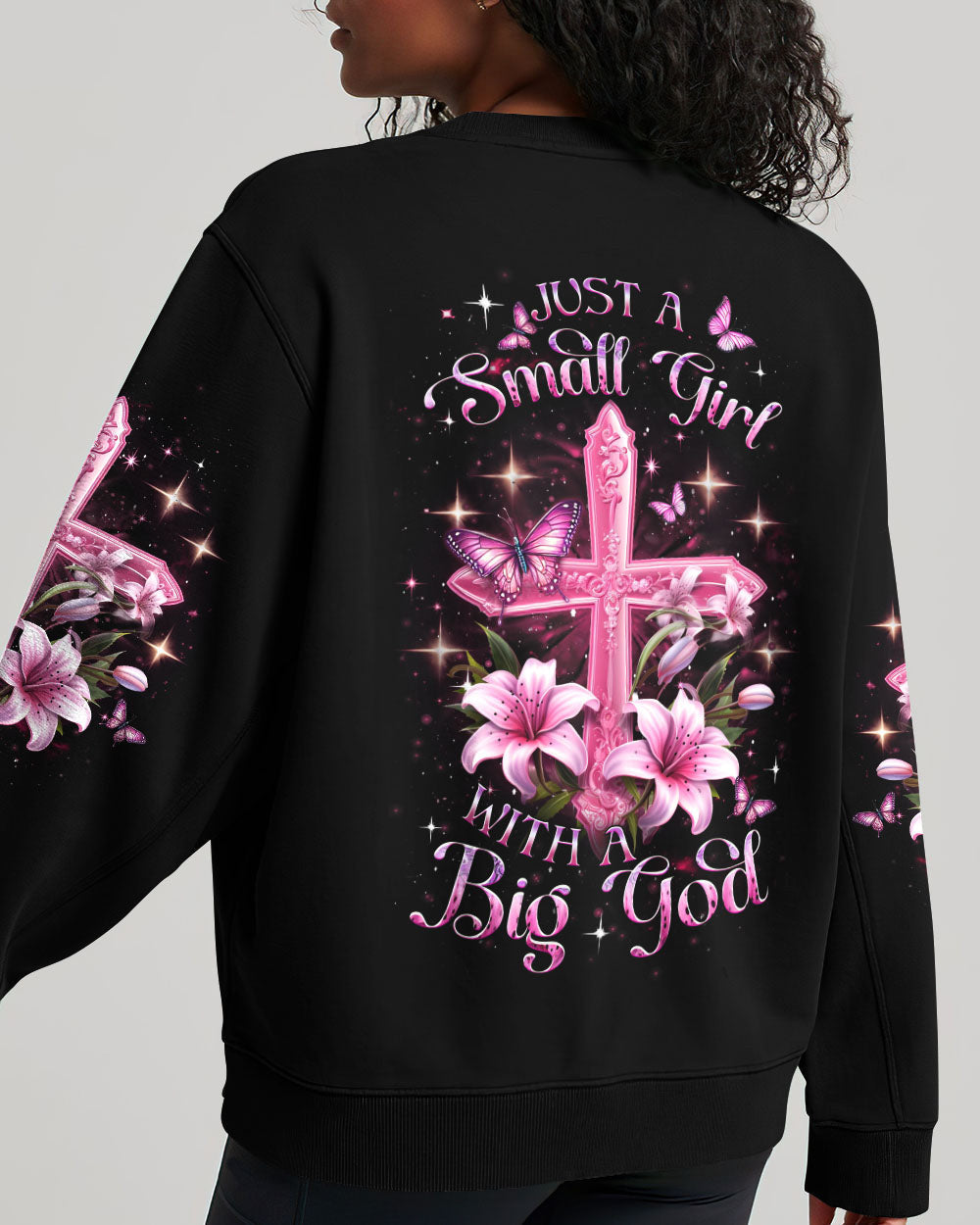 Just A Small Girl With A Big God Women's All Over Print Shirt - Yhdu2612234, easychoo.com
