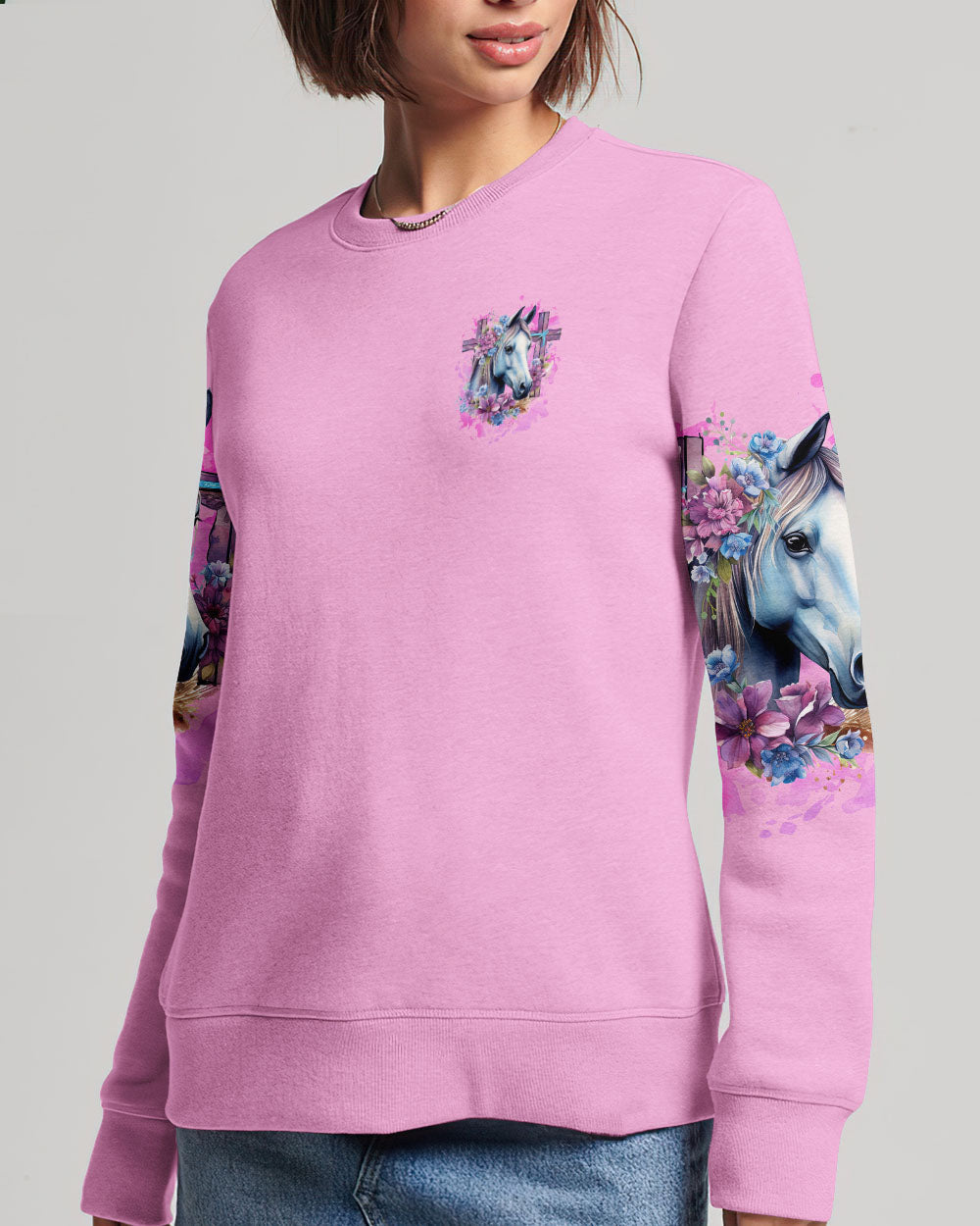 Runs On Jesus And Horses Women's All Over Print Shirt - Tlnz2712232, easychoo.com