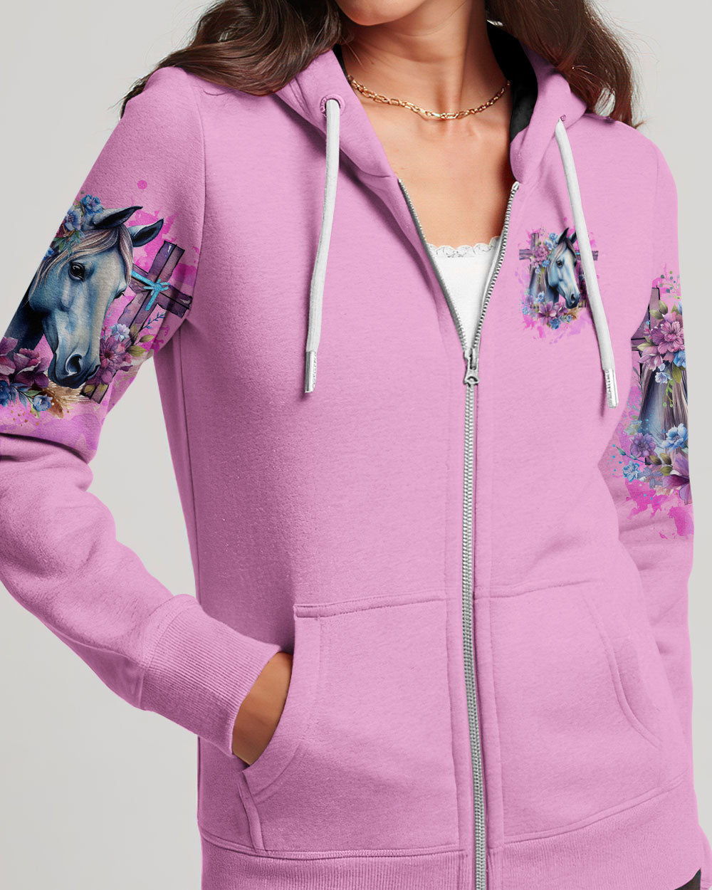 Runs On Jesus And Horses Women's All Over Print Shirt - Tlnz2712232, easychoo.com