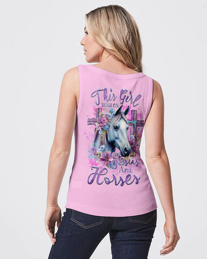 Runs On Jesus And Horses Women's All Over Print Shirt - Tlnz2712232, easychoo.com