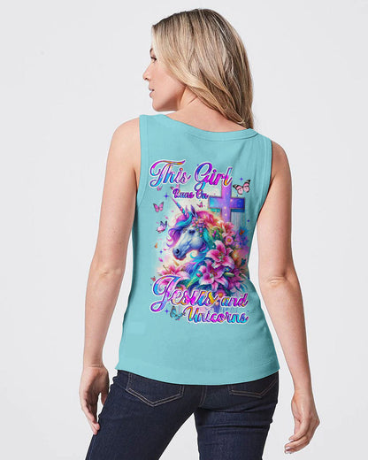 Runs On Jesus And Unicorns Women's All Over Print Shirt - Tyqy1612231, easychoo.com