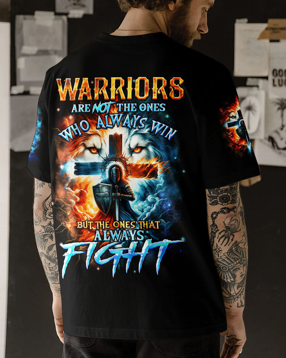 Warriors Always Fight Men's All Over Print Shirt - Tyqy1801242, easychoo.com
