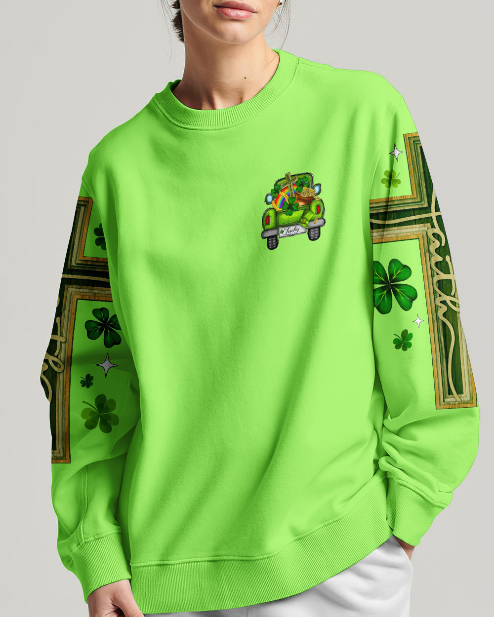 Jesus Take The Wheel Patrick's Day Women's All Over Print Shirt - Ty0301242, easychoo.com