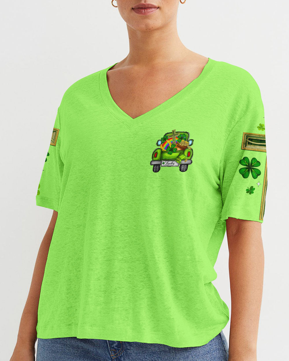 Jesus Take The Wheel Patrick's Day Women's All Over Print Shirt - Ty0301242, easychoo.com