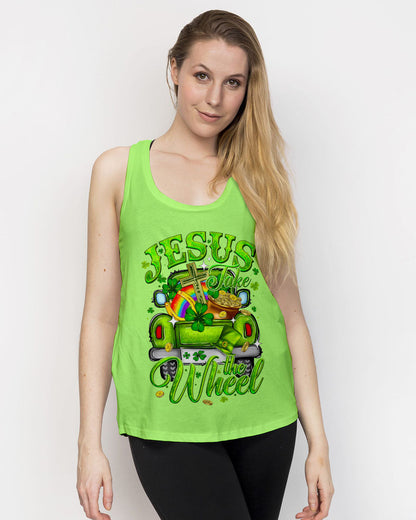 Jesus Take The Wheel Patrick's Day Women's All Over Print Shirt - Ty0301242, easychoo.com