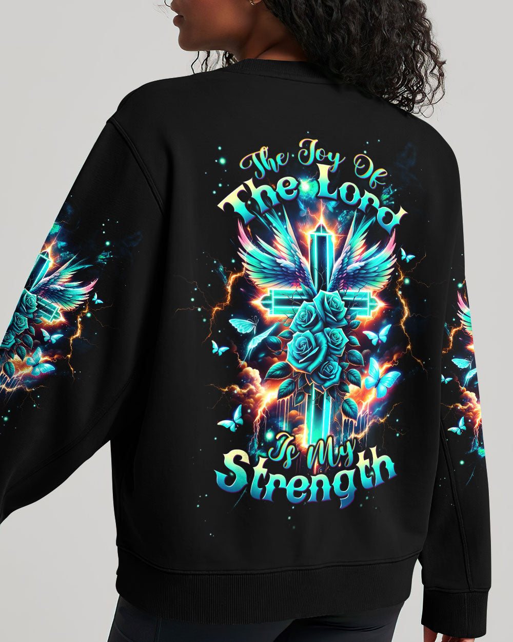 The Joy Of The Lord Cross Wings Women's All Over Print Shirt - Tltw2301244, easychoo.com