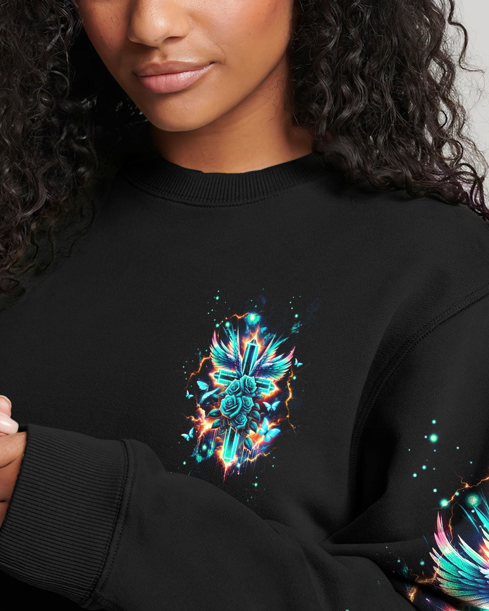 The Joy Of The Lord Cross Wings Women's All Over Print Shirt - Tltw2301244, easychoo.com