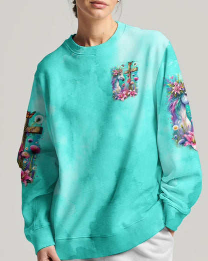 Runs On Jesus And Horses Women's All Over Print Shirt - Tytm0212233, easychoo.com