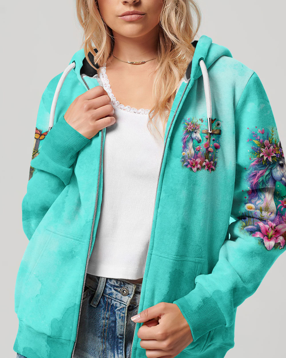 Runs On Jesus And Horses Women's All Over Print Shirt - Tytm0212233, easychoo.com