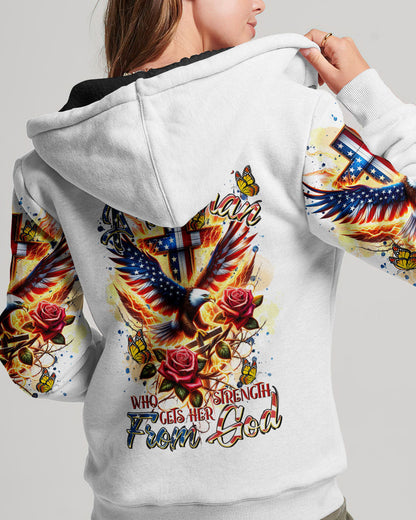 You Can't Break A Woman Eagle Women's All Over Print Shirt - Tltr2301243, easychoo.com