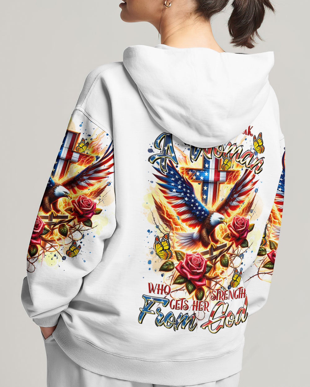 You Can't Break A Woman Eagle Women's All Over Print Shirt - Tltr2301243, easychoo.com