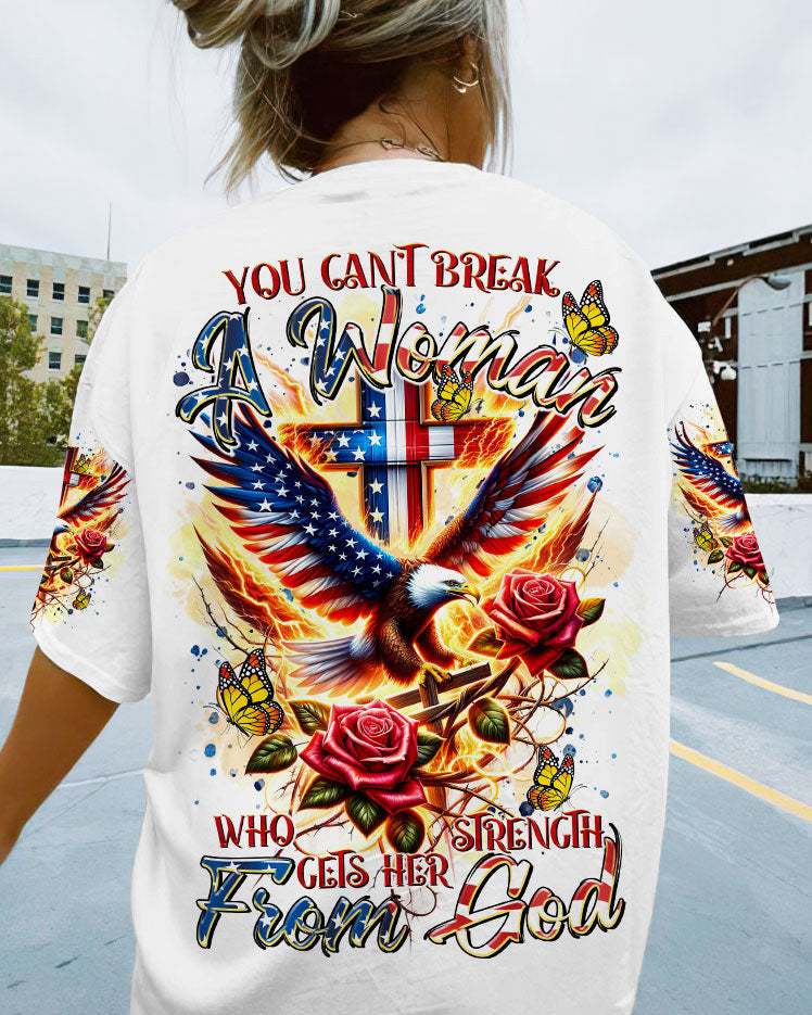 You Can't Break A Woman Eagle Women's All Over Print Shirt - Tltr2301243, easychoo.com