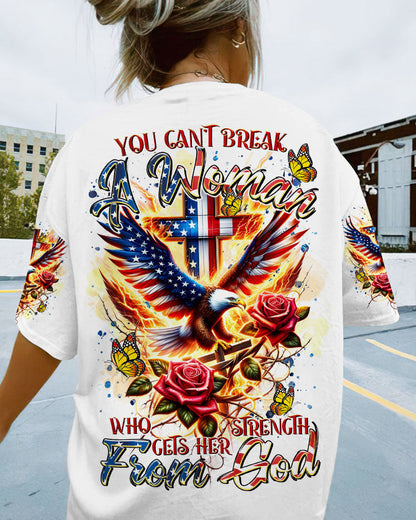 You Can't Break A Woman Eagle Women's All Over Print Shirt - Tltr2301243, easychoo.com