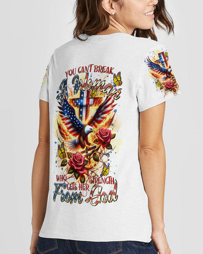 You Can't Break A Woman Eagle Women's All Over Print Shirt - Tltr2301243, easychoo.com