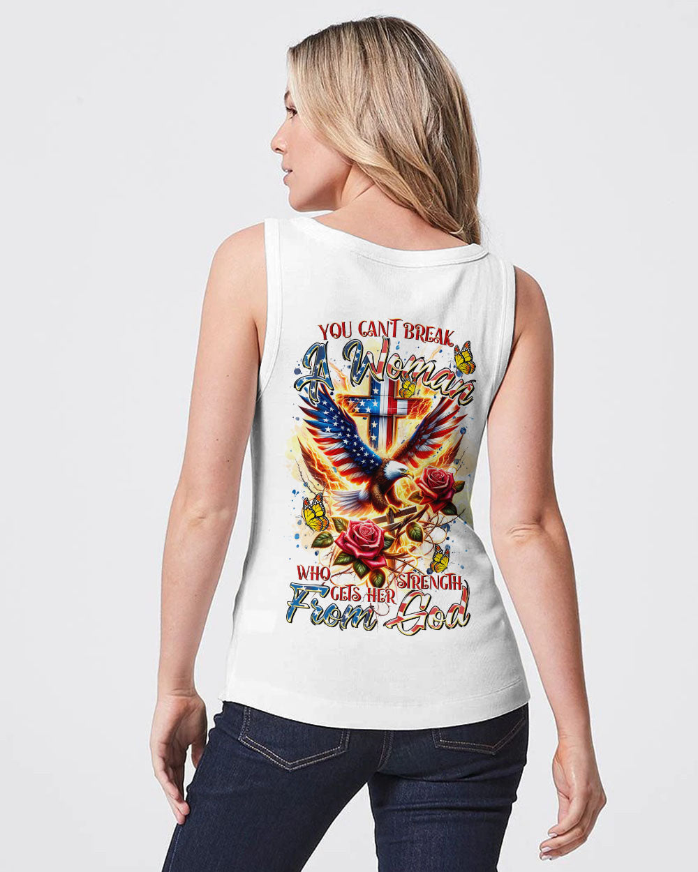 You Can't Break A Woman Eagle Women's All Over Print Shirt - Tltr2301243, easychoo.com