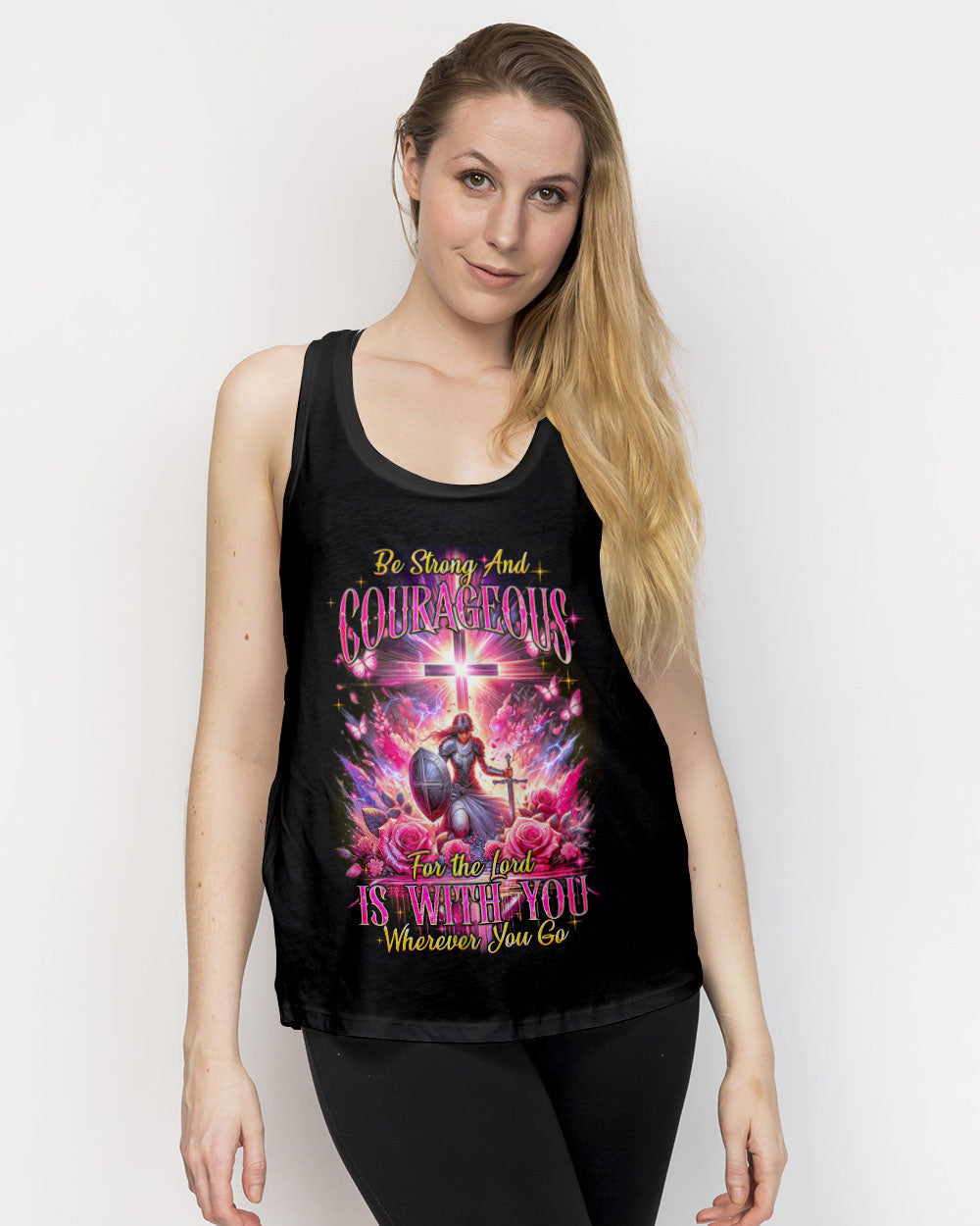 Be Strong And Courageous Women's All Over Print Shirt - Tyqy1812233, easychoo.com