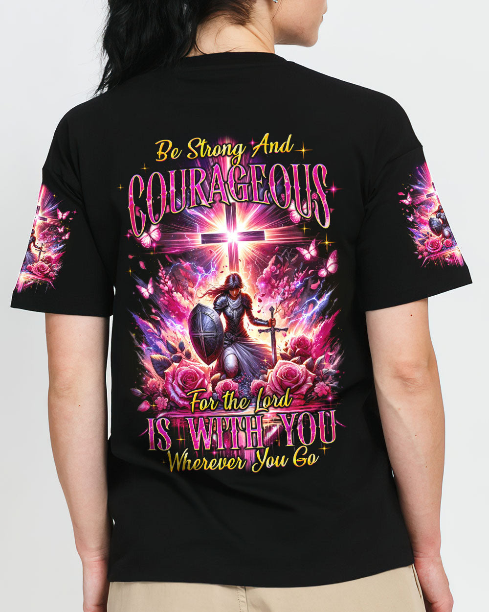 Be Strong And Courageous Women's All Over Print Shirt - Tyqy1812233, easychoo.com