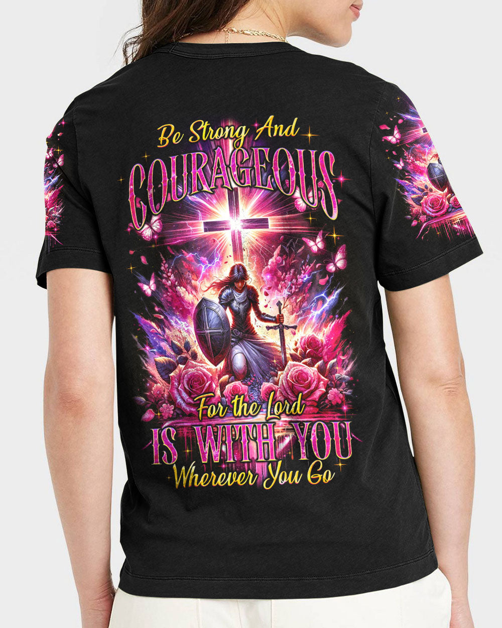 Be Strong And Courageous Women's All Over Print Shirt - Tyqy1812233, easychoo.com