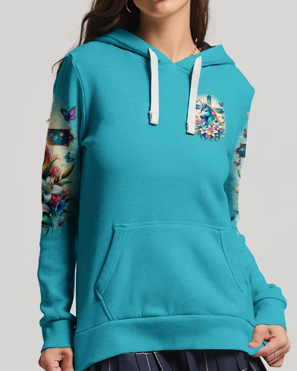 Runs On Jesus And Unicorns Women's All Over Print Shirt - Ty1912231, easychoo.com