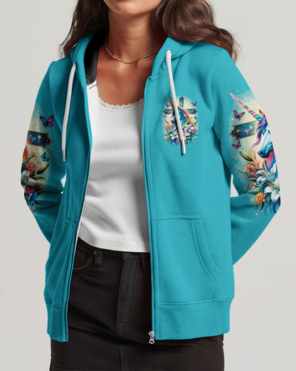 Runs On Jesus And Unicorns Women's All Over Print Shirt - Ty1912231, easychoo.com