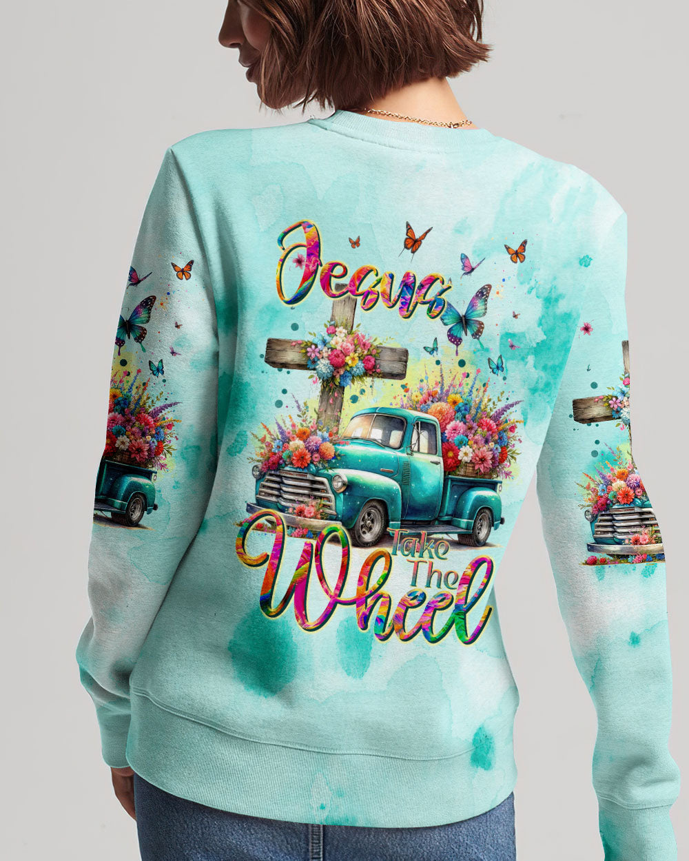 Jesus Take The Wheel Women's All Over Print Shirt - Tltr1311232, easychoo.com