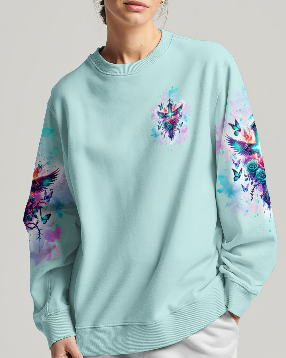 You Can't Break A Woman Cross Rose Women's All Over Print Shirt - Tltw1701243, easychoo.com