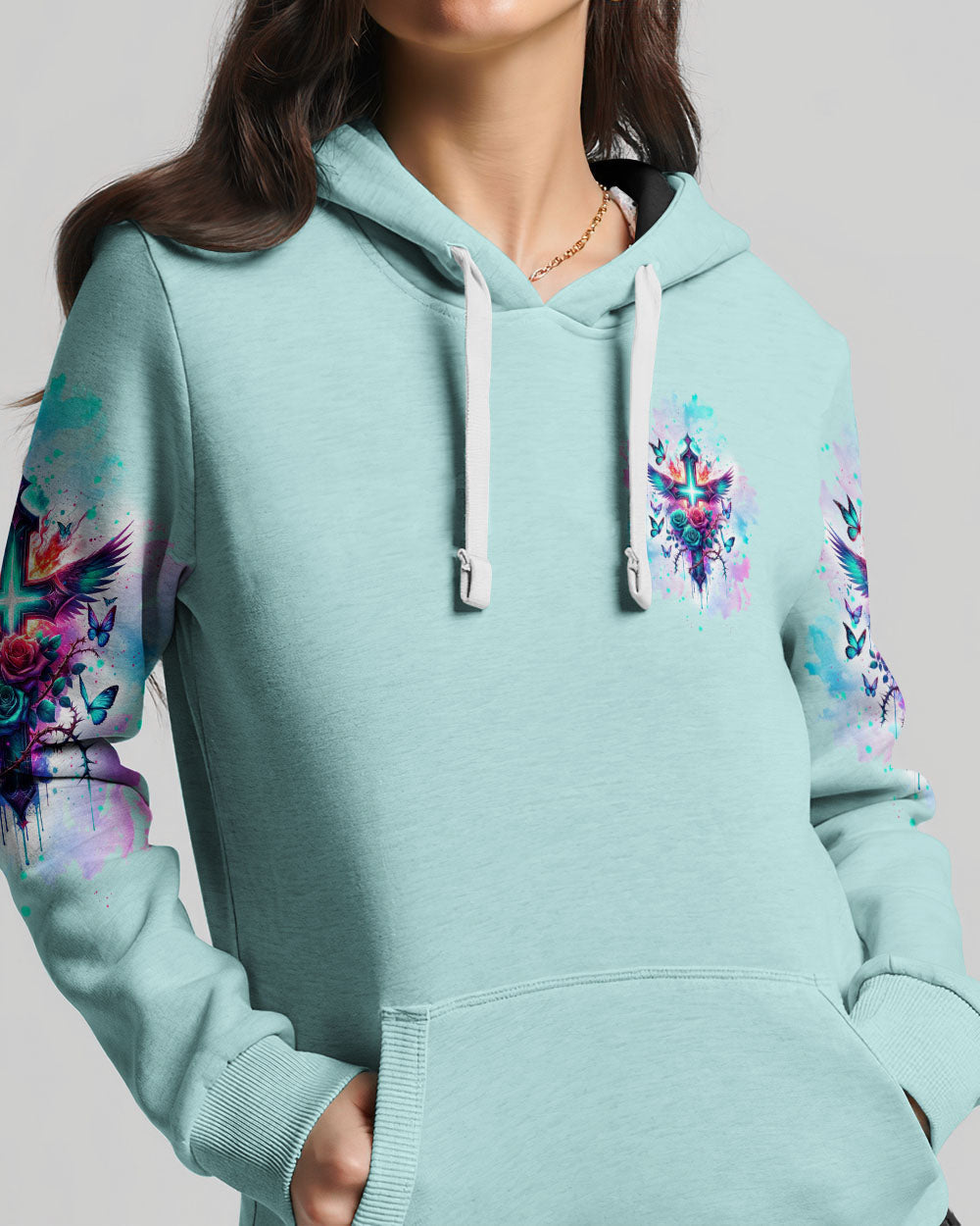 You Can't Break A Woman Cross Rose Women's All Over Print Shirt - Tltw1701243, easychoo.com