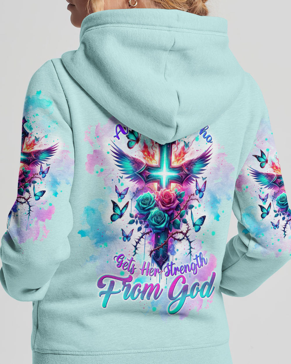 You Can't Break A Woman Cross Rose Women's All Over Print Shirt - Tltw1701243, easychoo.com