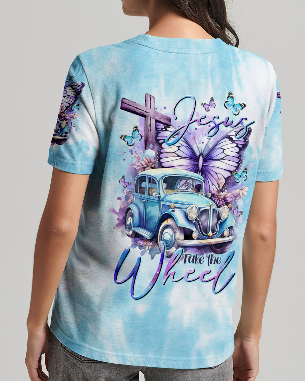 Jesus Take The Wheel Women's All Over Print Shirt - Tltr2111232, easychoo.com
