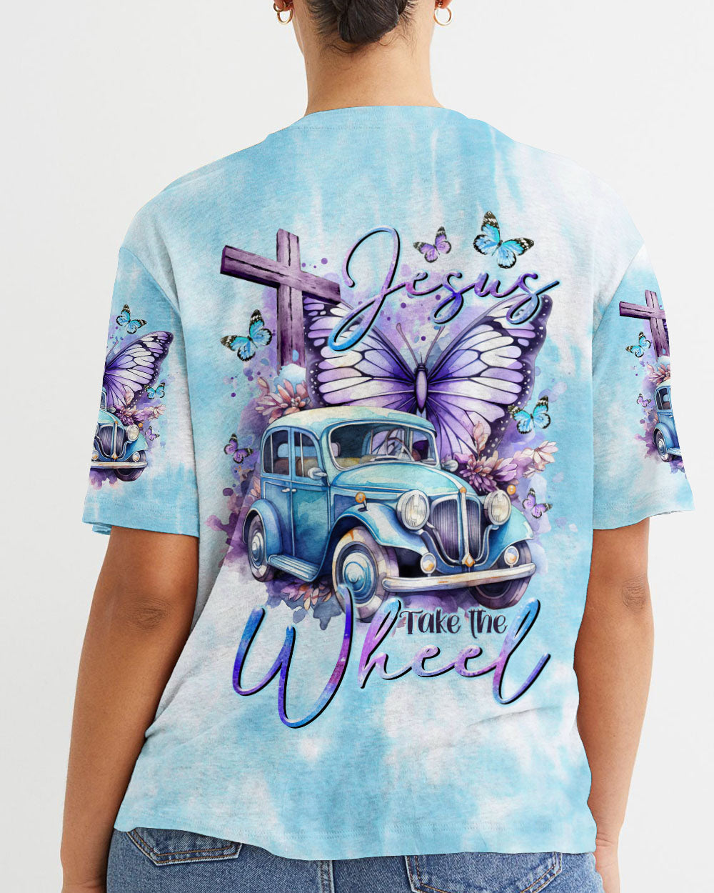Jesus Take The Wheel Women's All Over Print Shirt - Tltr2111232, easychoo.com