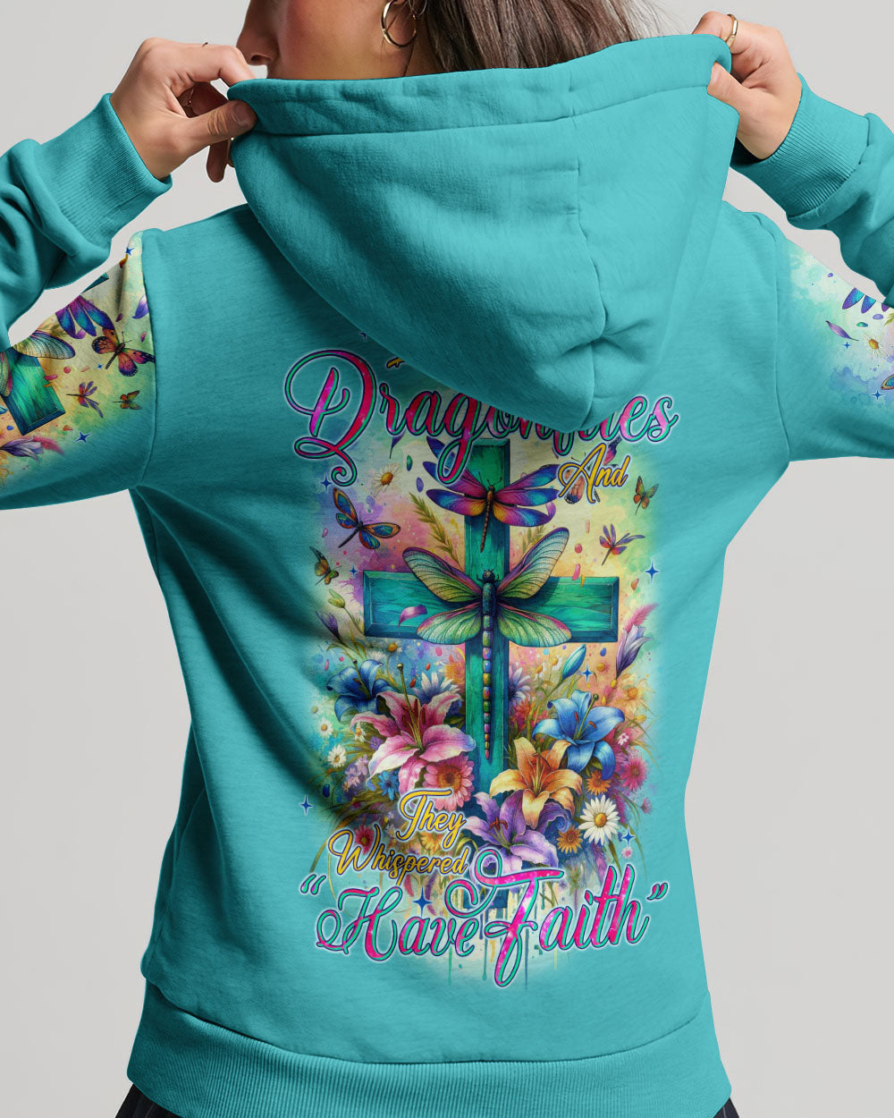 Have Faith Dragonflies Women's All Over Print Shirt - Tyqy3011231, easychoo.com
