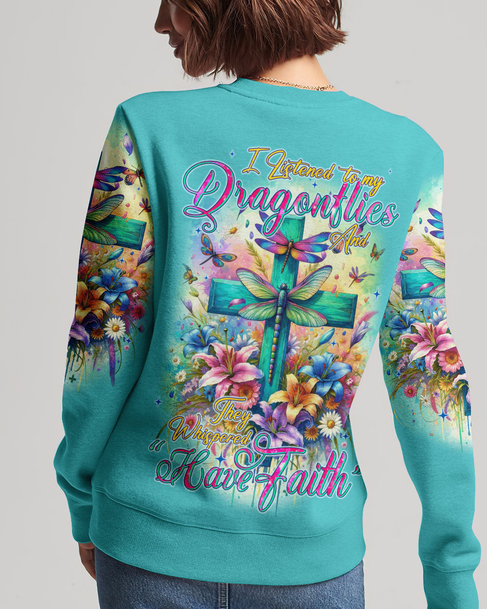 Have Faith Dragonflies Women's All Over Print Shirt - Tyqy3011231, easychoo.com