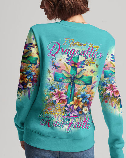 Have Faith Dragonflies Women's All Over Print Shirt - Tyqy3011231, easychoo.com