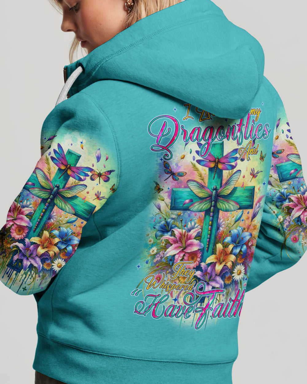 Have Faith Dragonflies Women's All Over Print Shirt - Tyqy3011231, easychoo.com